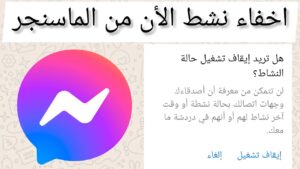 كيف تخفي حالة النشاط فى الماسنجر